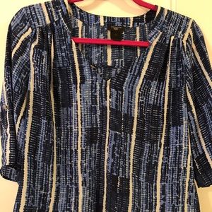 Ann Taylor Blue Dressy Blouse